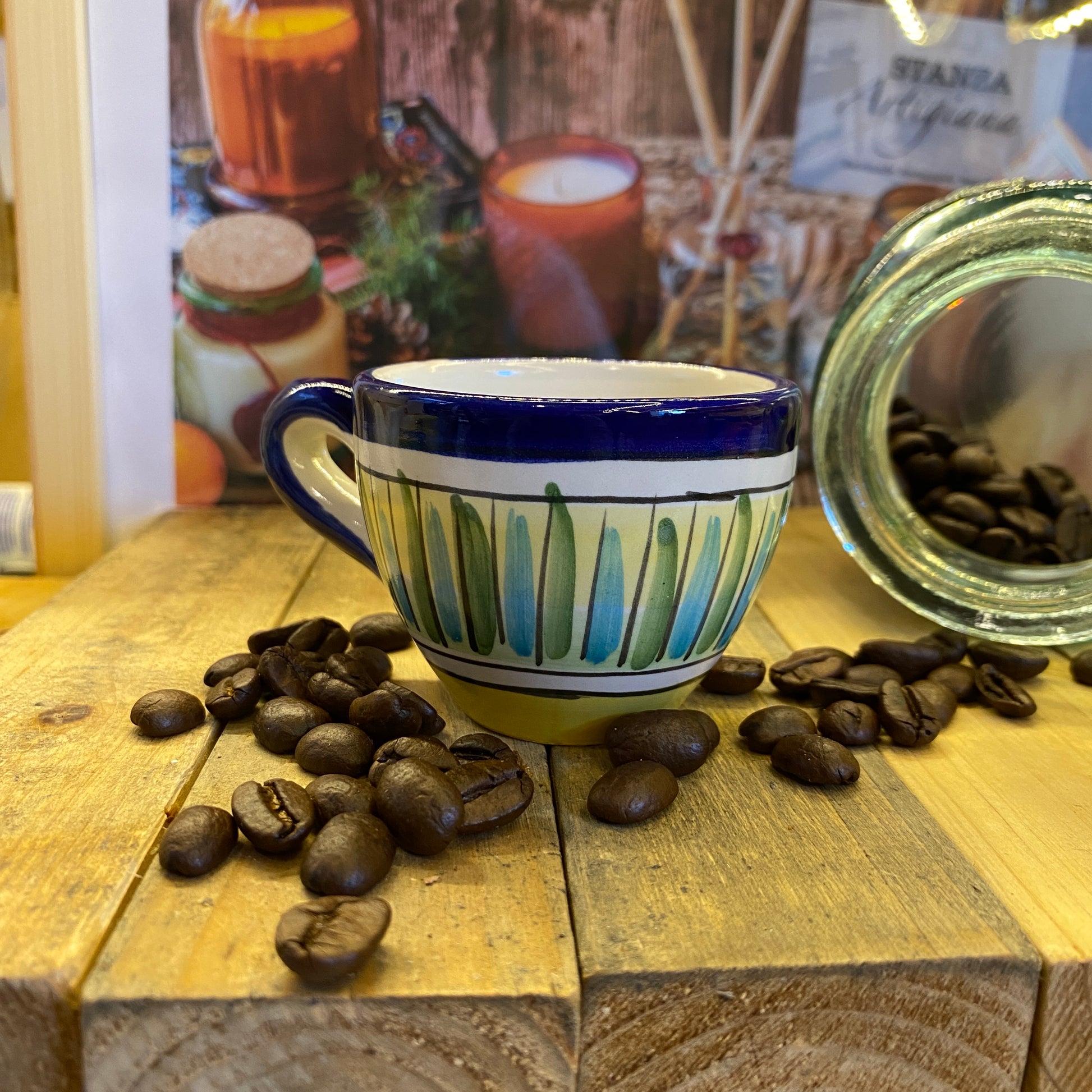 Coffee cups handmade in Amalfi - Italian style cups -  STANZA Artigiana