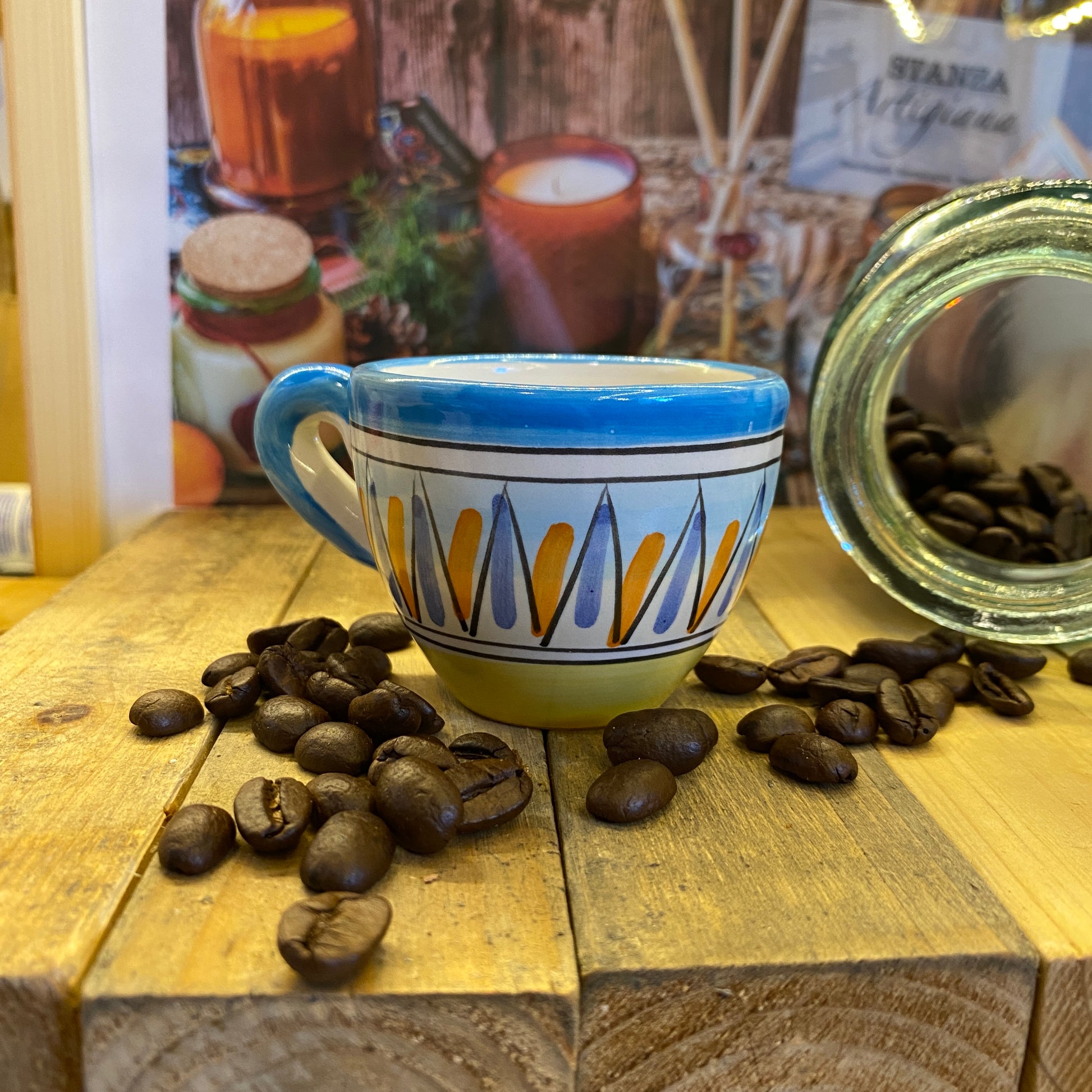 Coffee cups handmade in Amalfi - Italian style cups -  STANZA Artigiana