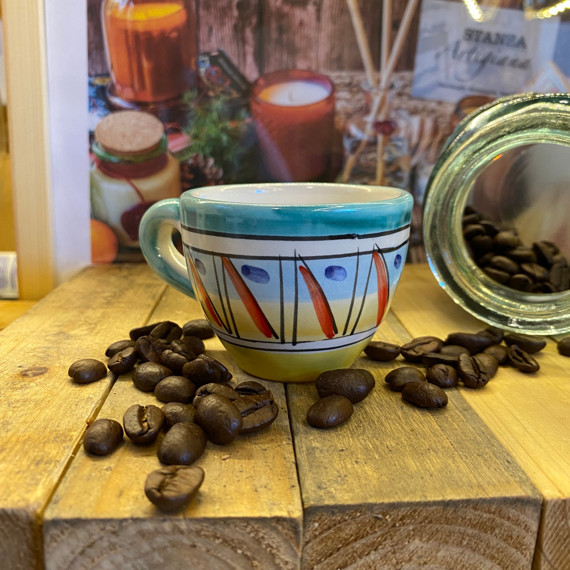 Coffee cups handmade in Amalfi - Italian style cups -  STANZA Artigiana