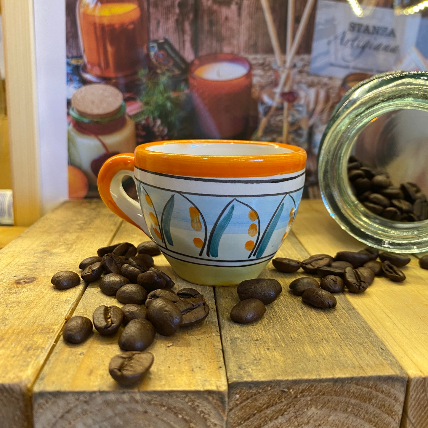 Coffee cups handmade in Amalfi - Italian style cups - STANZA Artigiana