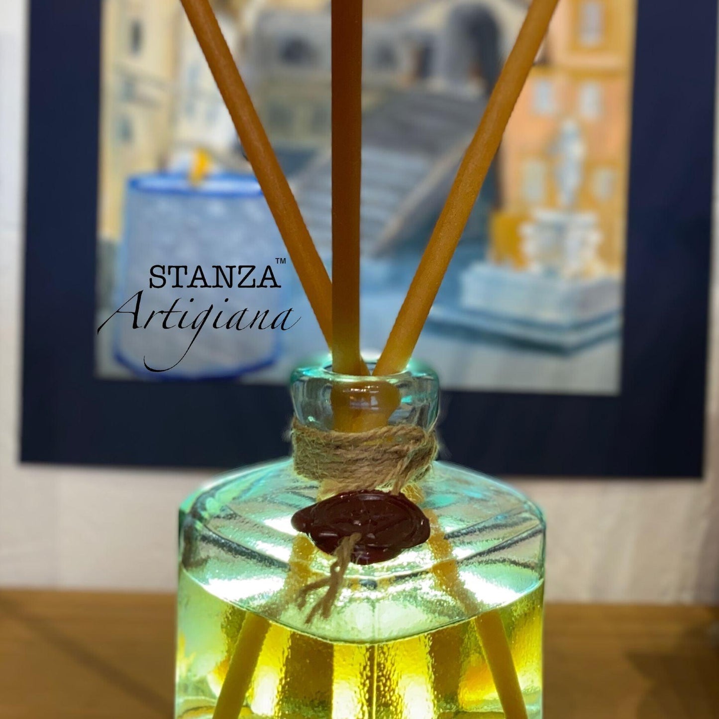 Italian holidays - Italian Reed diffuser - Dark Pomegranate - Ischia - STANZA Artigiana