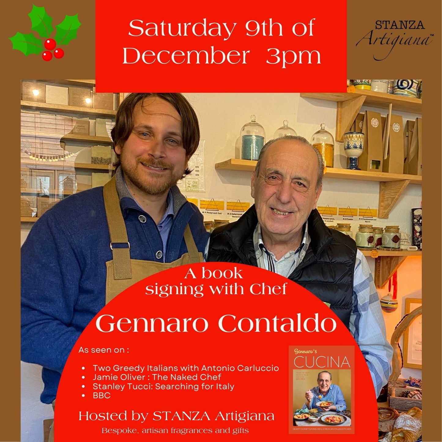 Gennaro's Cucina - SIGNED in person by Gennaro Contaldo - STANZA Artigiana