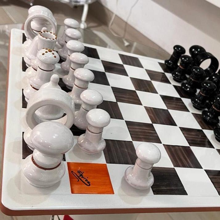 Handmade Ceramic Chess Board from Italy - Master the Game in Style - STANZA Artigiana